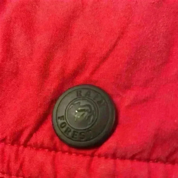 Vintage Rain Forest men’s down utility vest with 4 pockets, attached hood XLarge - Picture 10 of 12